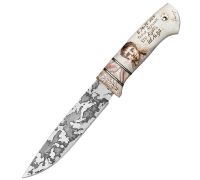 Нож Сибиряк из стали S390 с Высоцким Нож Сибиряк из стали S390 купить на сайте koval-knife.shop